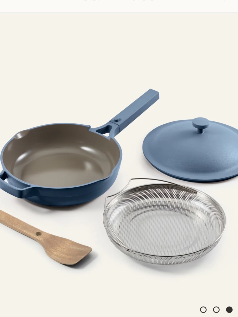 New our place Always Pan® 2.0 non-toxic 10-in-1 ceramic nonstick pan $135 blue